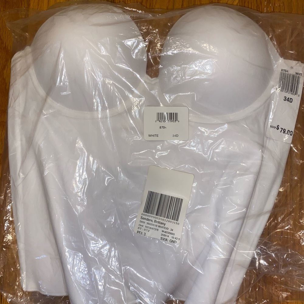 BRAND NEW WITH TAGS shaping bra for wedding dress! Size 34D.